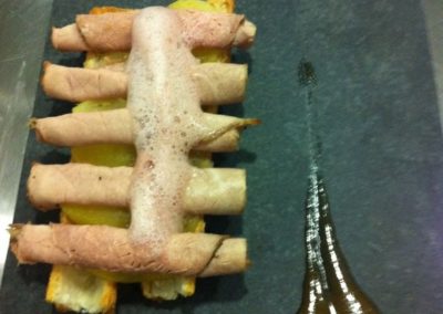 Roast beef amb poma confitada i vi de Porto